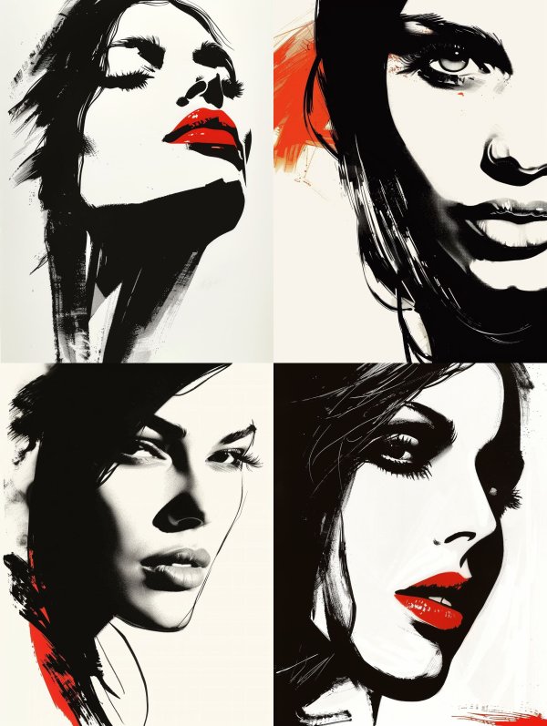 Bold Ink Fashion Portraits
