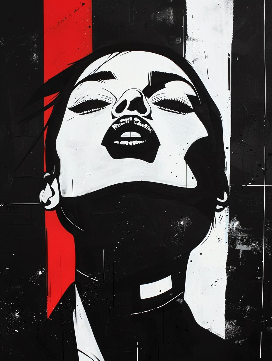 Noir Crimson Gothic Portraits - Image 1