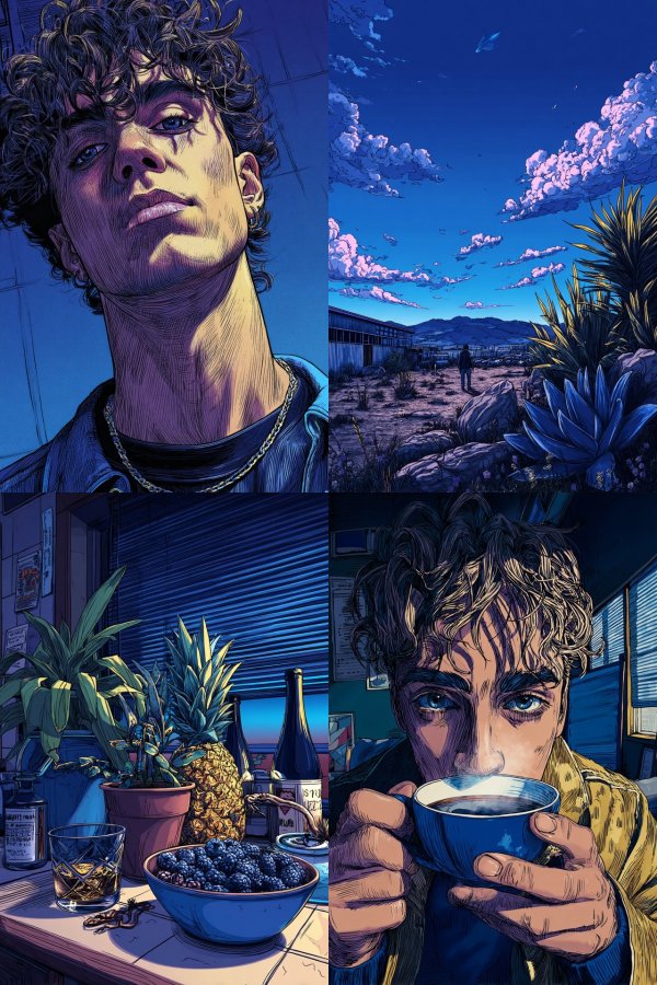 Electric Indigo Portrait