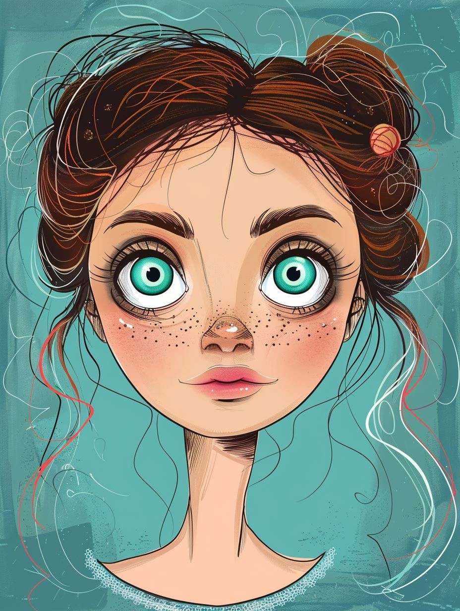 Ethereal Gaze Digital Illustration - Image 3