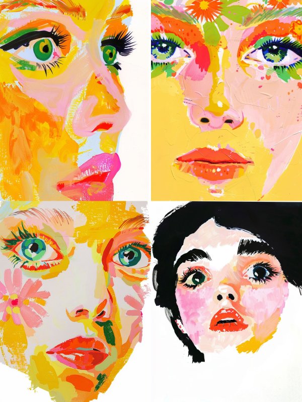 Vibrant Abstract Floral Portraits
