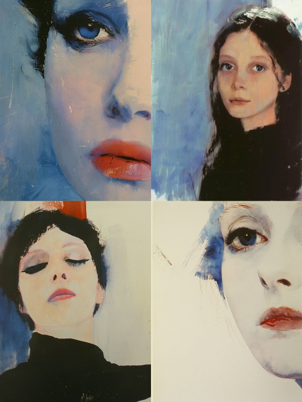 Azure Melancholy Portrait