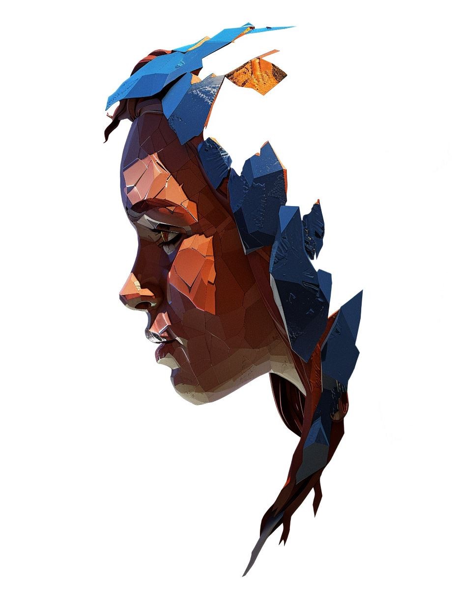 Fragmented Soul in Cobalt Blue - Image 3