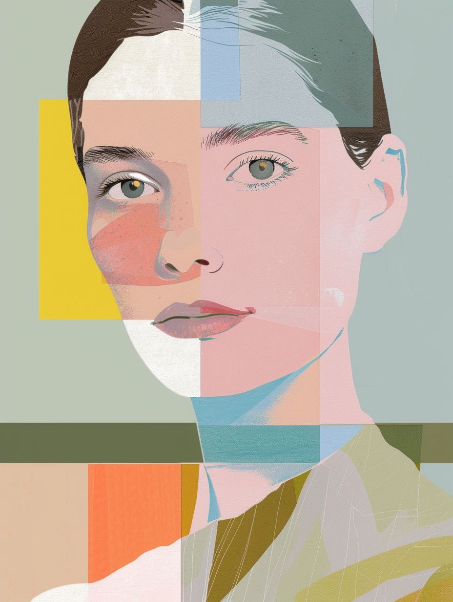 Fragmented Prism Portrait Study - Image 4