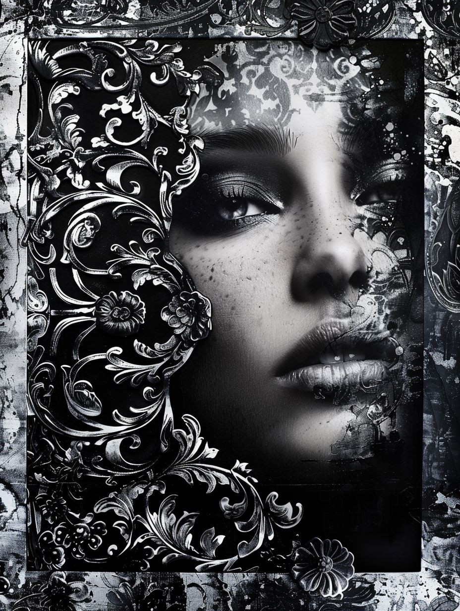 Ethereal Shadows of Floral Noir - Image 4