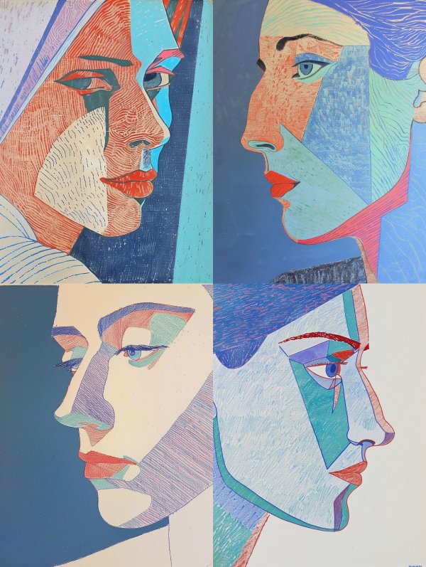 Prismatic Perspectives: A Study of Four Faces