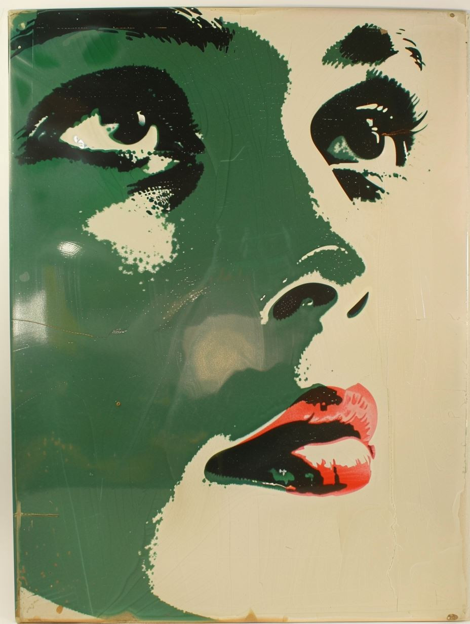 Pop Art Portraits in Green and Monochrome - Image 2