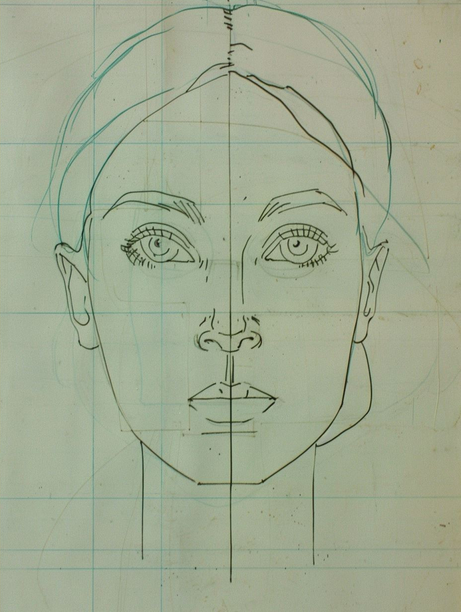 Minimalist Pencil Portrait Study - Image 4