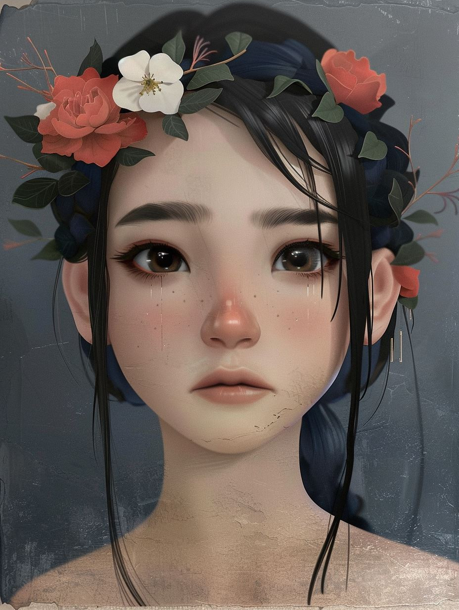 Serene Gaze in Slate Grey - Image 3