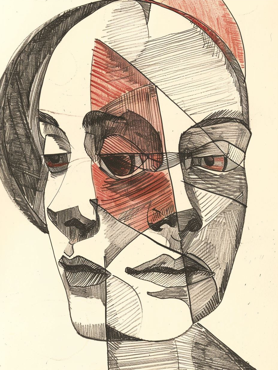 Fractured Perspectives: Cubist Portrait Studies - Image 3