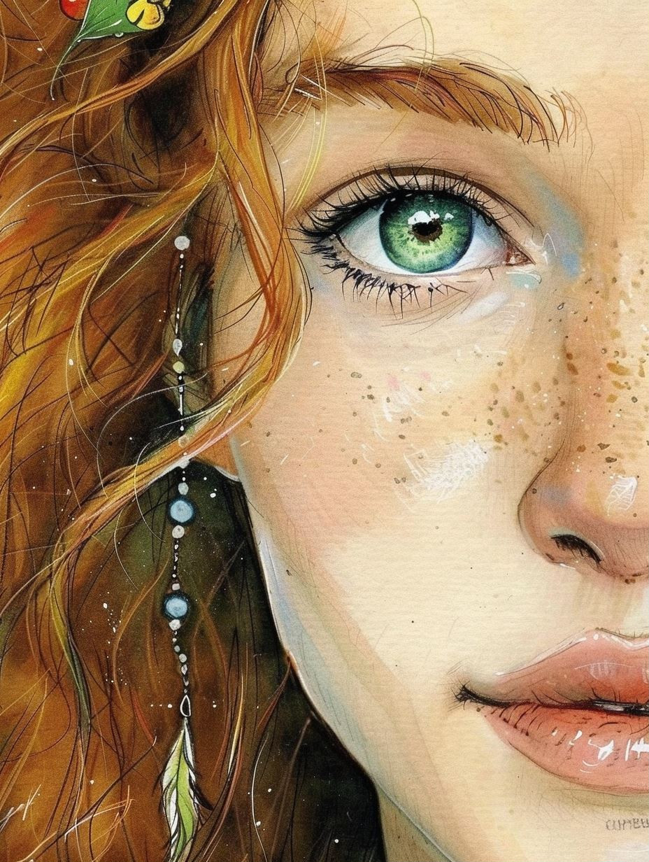 Ethereal Gaze Artistic Portraits - Image 1