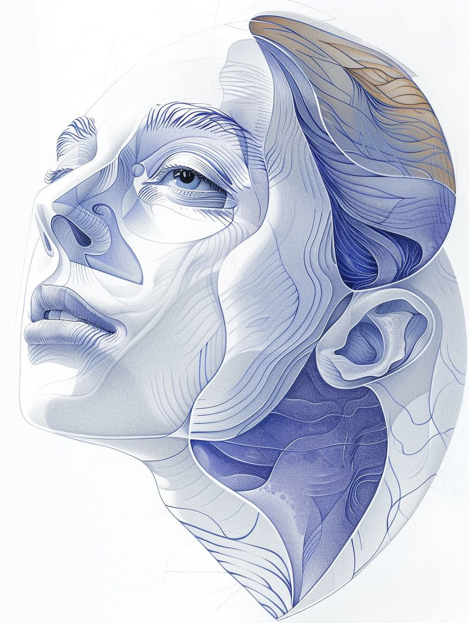 Ethereal Blue Fluid Portraits - Image 3