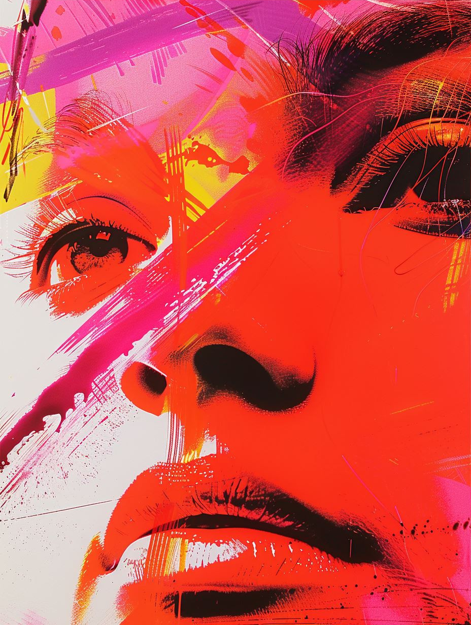Vibrant Neon Abstract Portraits - Image 3