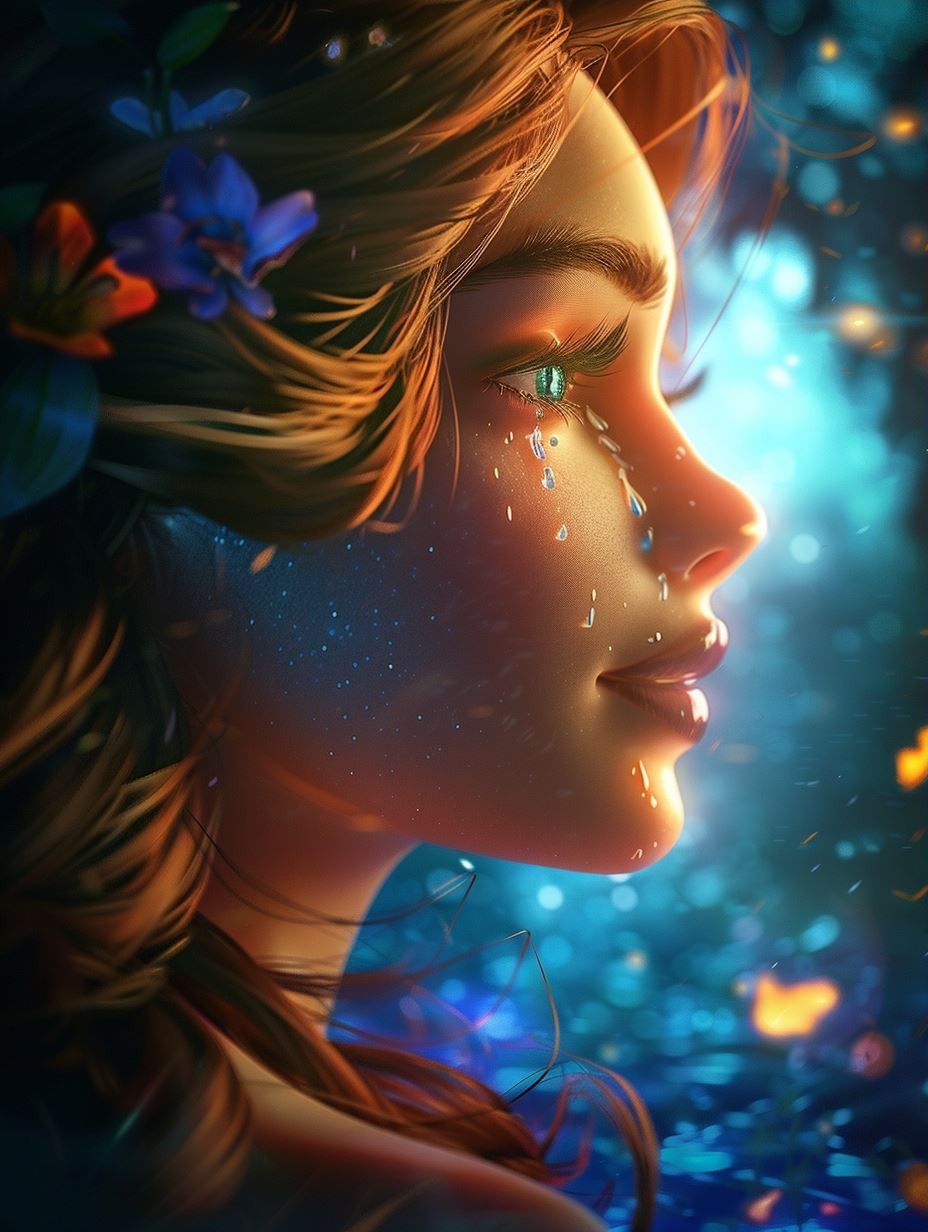 Ethereal Silver Moonlight Portrait - Image 3