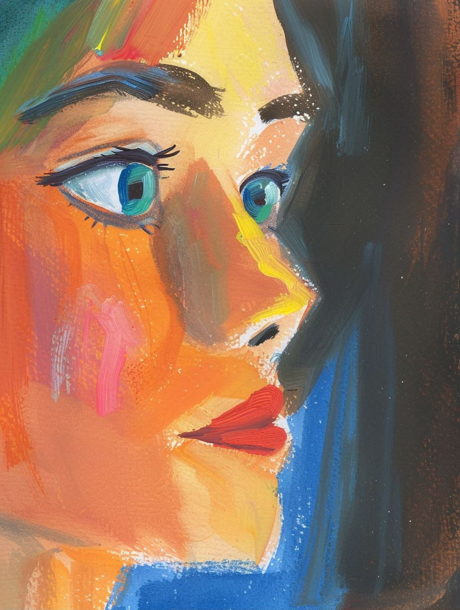 Vibrant Expressionist Portrait Studies - Image 1