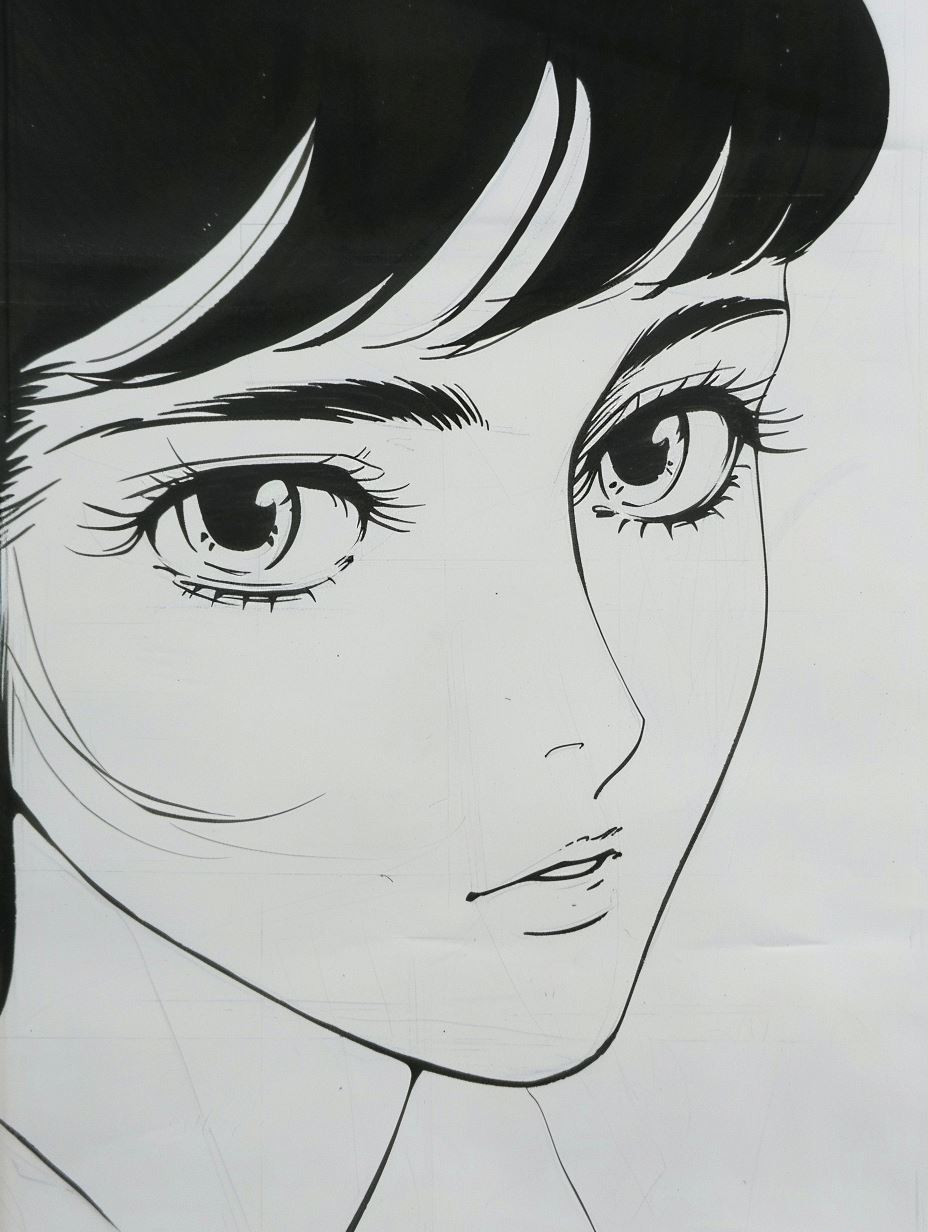 Elegant Vintage Anime Portraits - Image 1