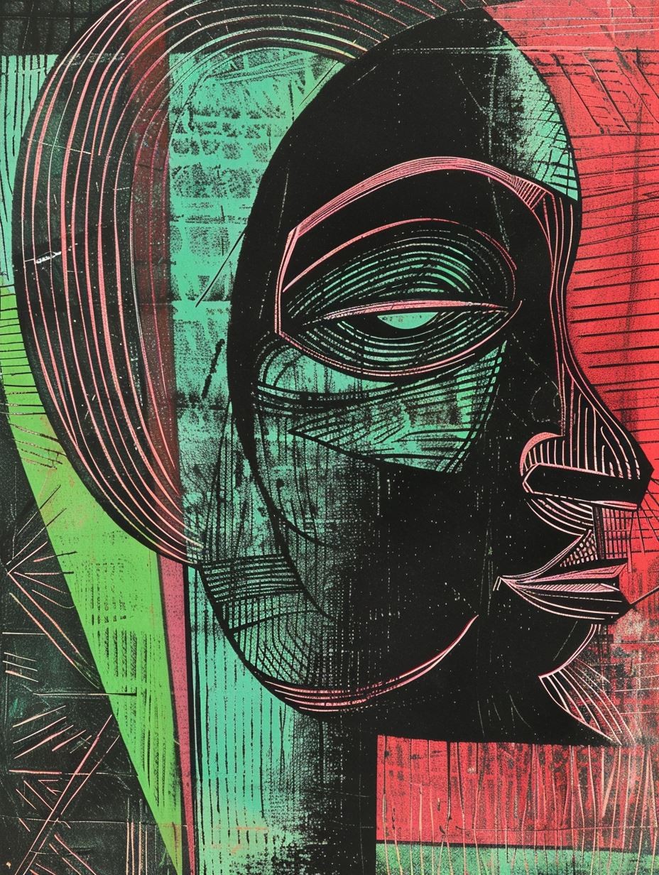 Fragmented Soul in Neon Hues - Image 4