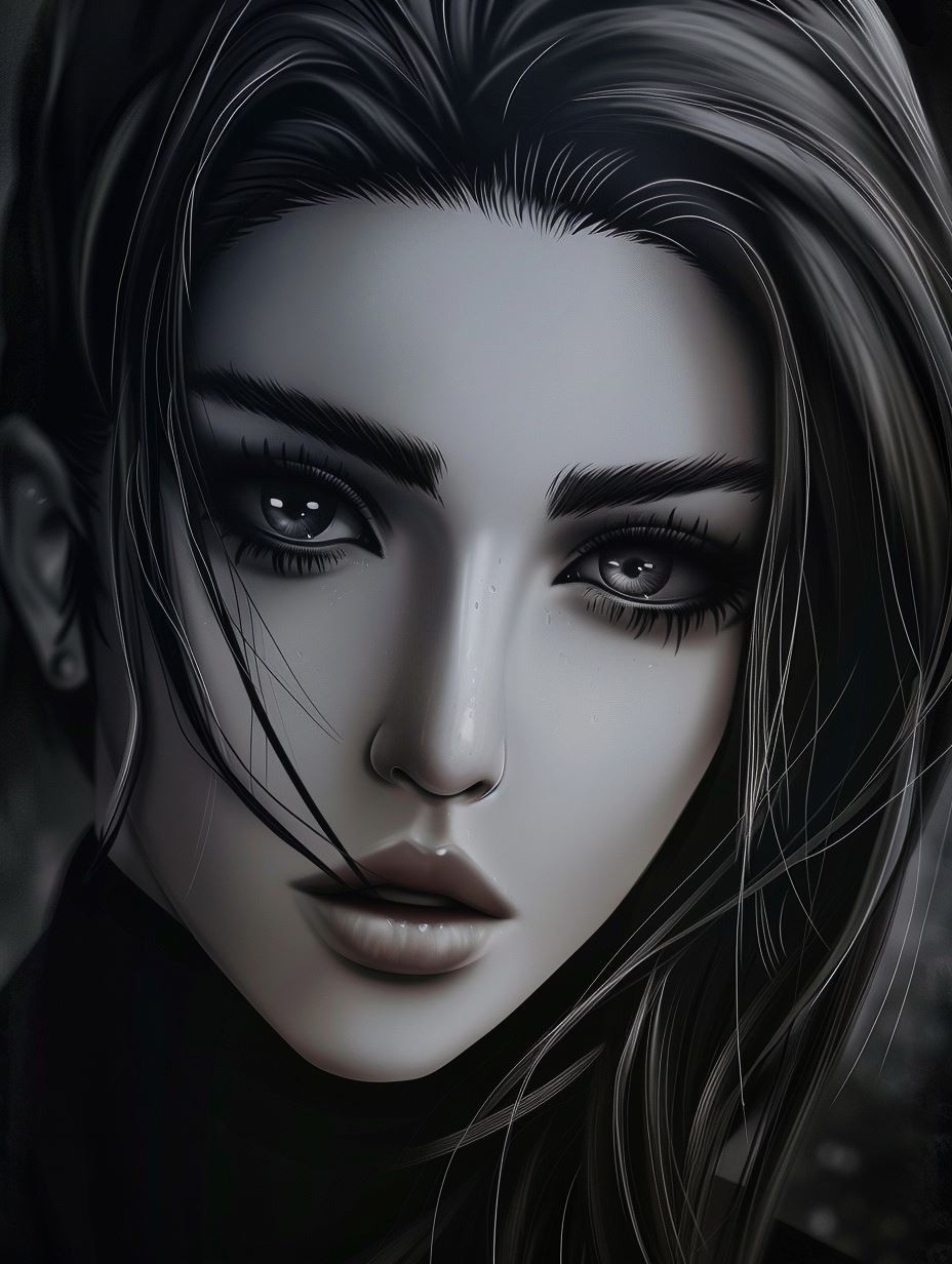 Dark Ethereal Noir Portrait - Image 4