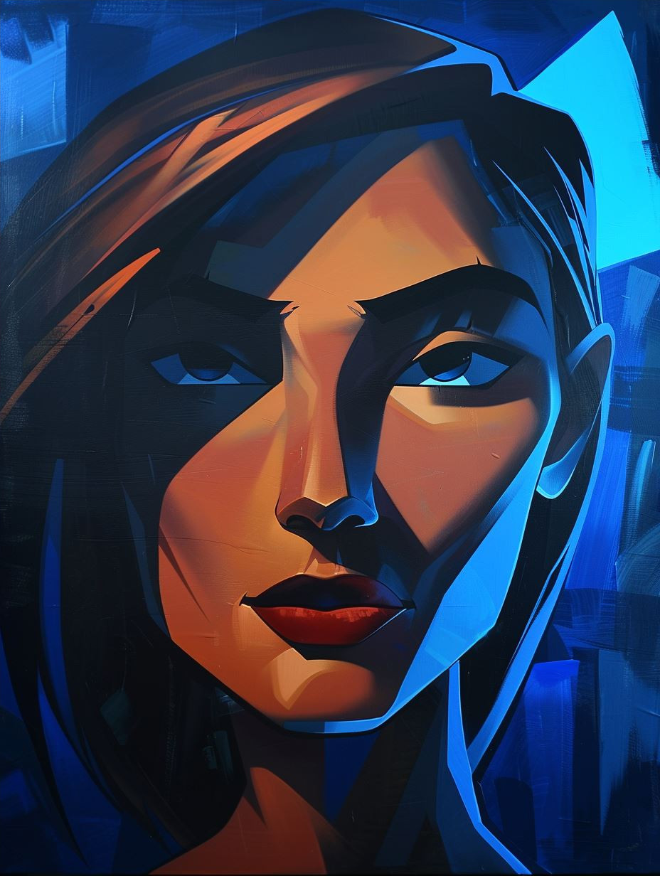 Neon Noir Cybernetic Portraits - Image 4