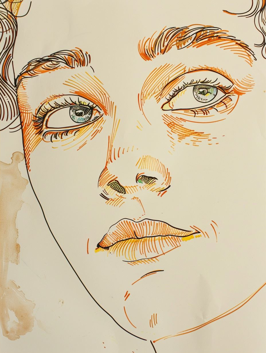 Golden Gaze Illustration - Image 2
