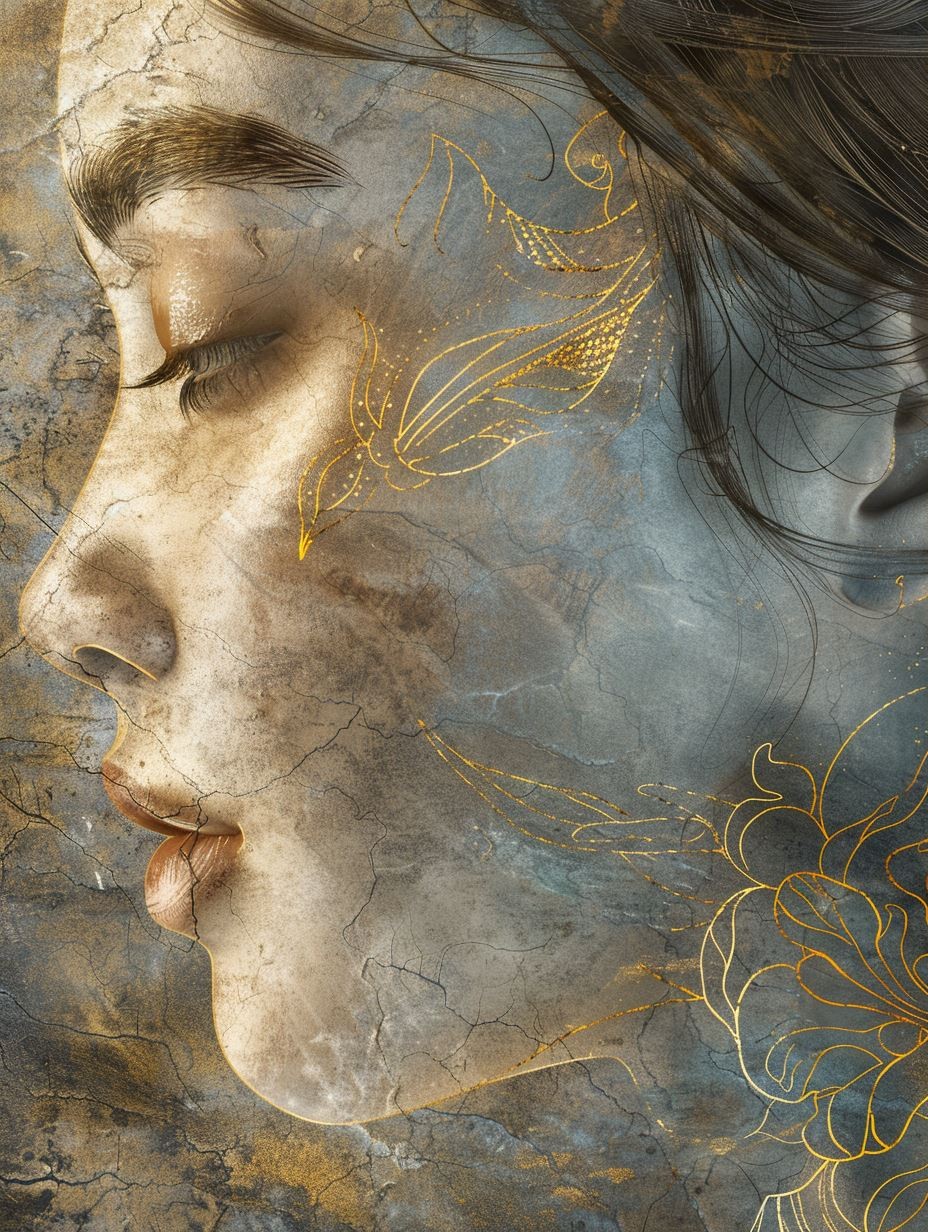 Gilded Fragments of Ancient Beauty - Image 1