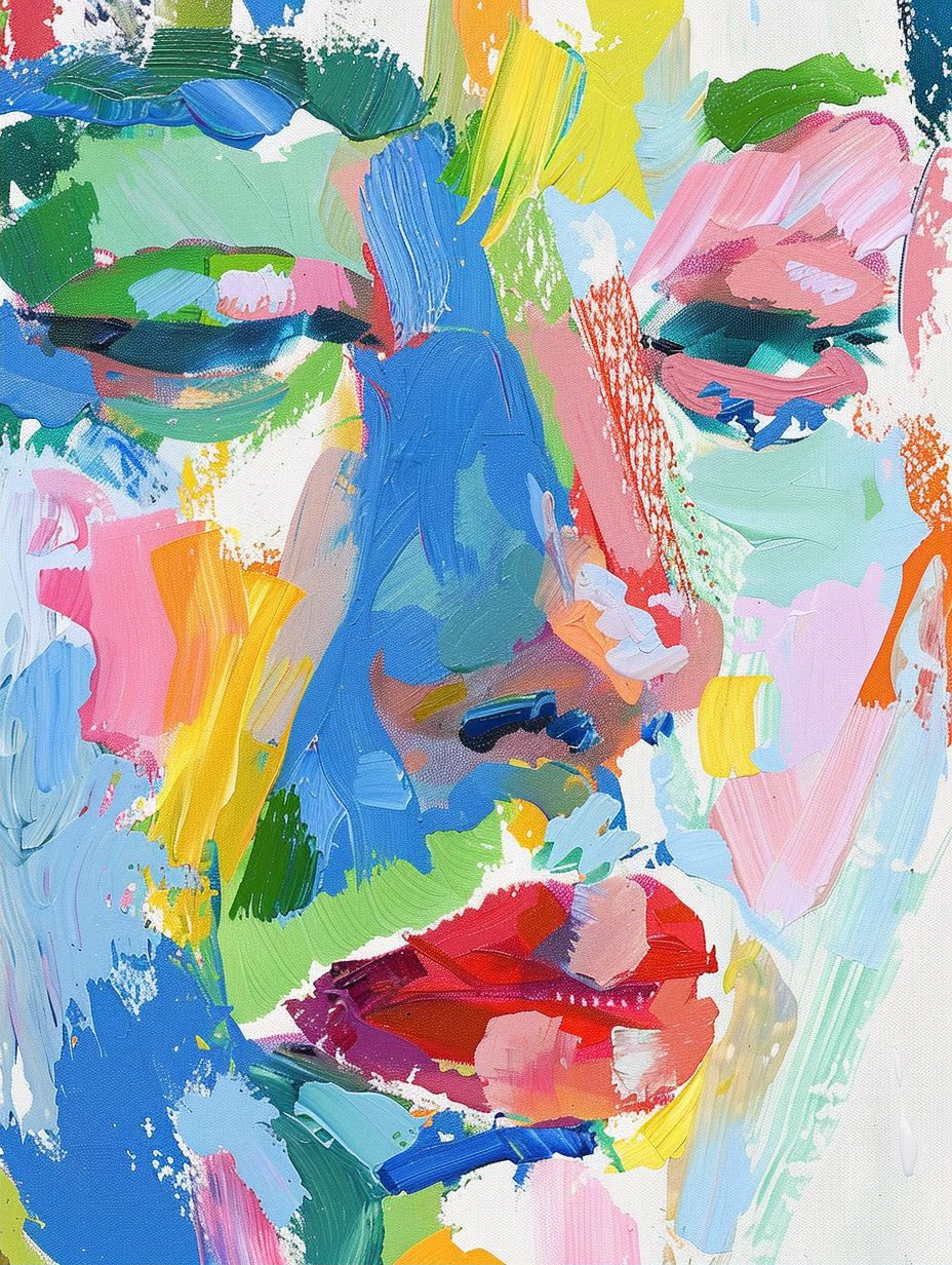 Abstract Pastel Portrait Expression - Image 2