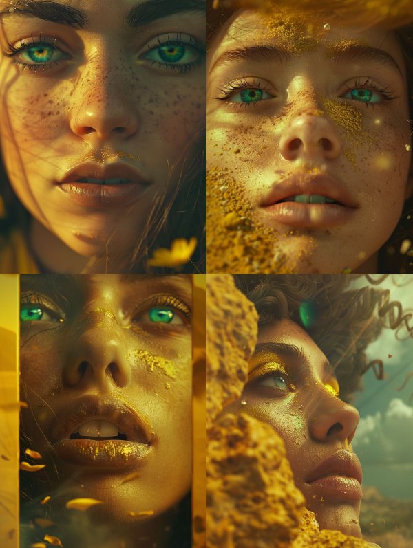 Golden Gaze Ethereal Portraits