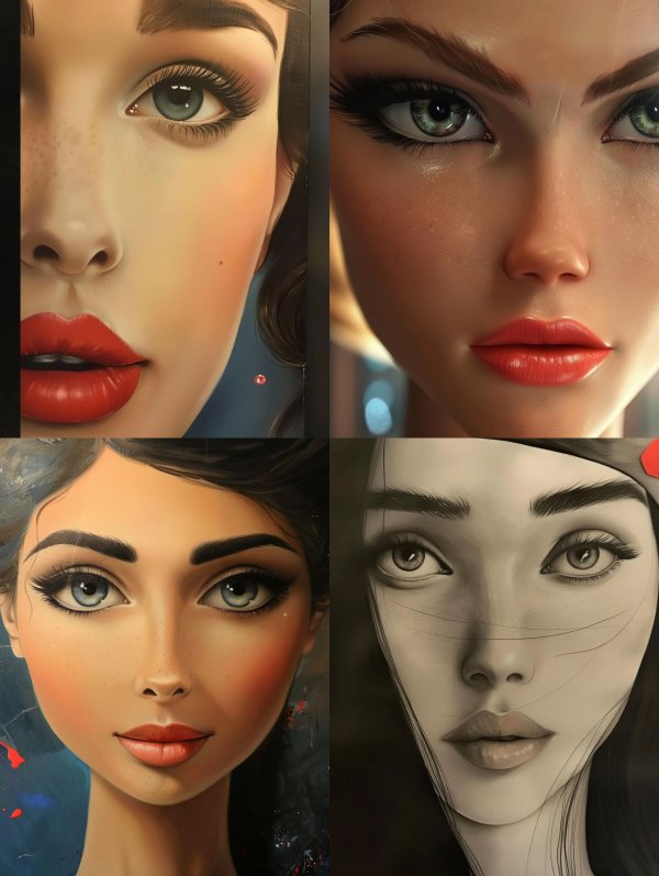 Digital Portraits of Ethereal Feminine Beauty