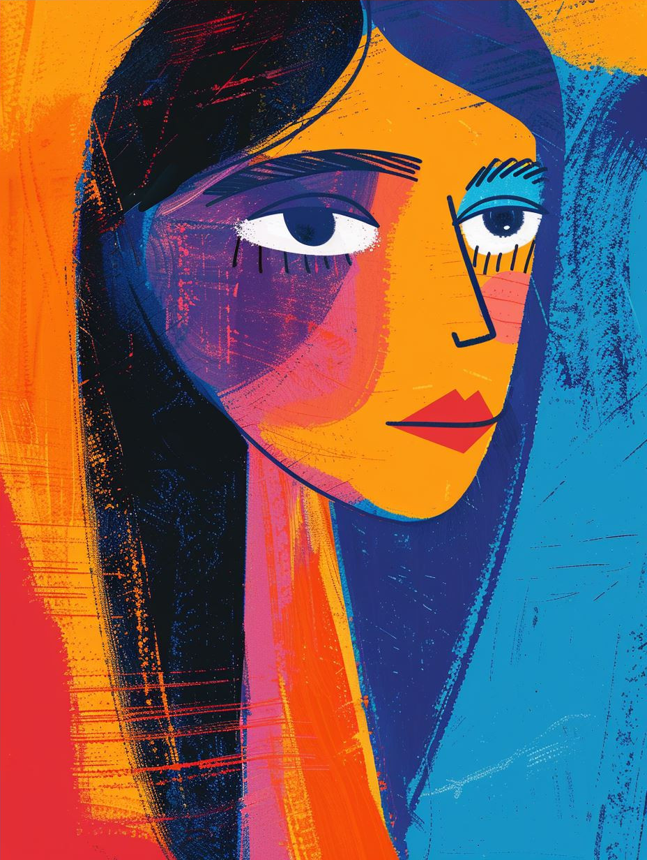 Vibrant Neo-Expressionist Portrait Study - Image 4