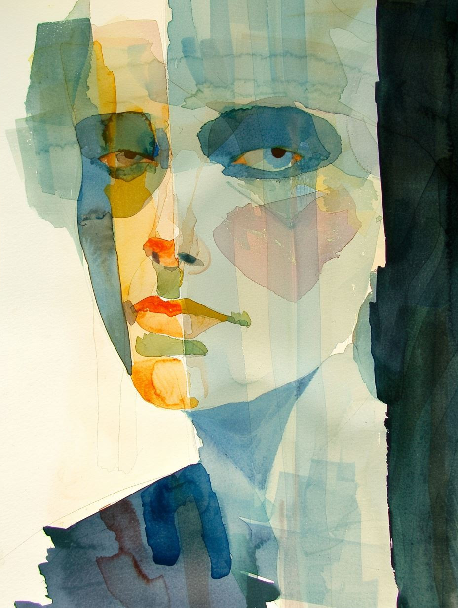 Fragmented Visions in Watercolor - Image 2