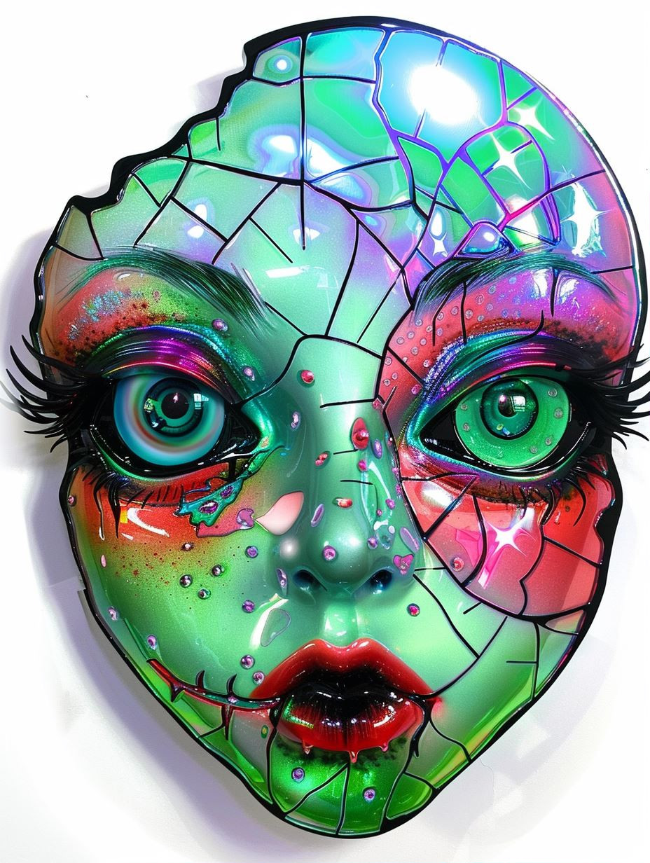 Surreal Neon Melting Portraits - Image 1