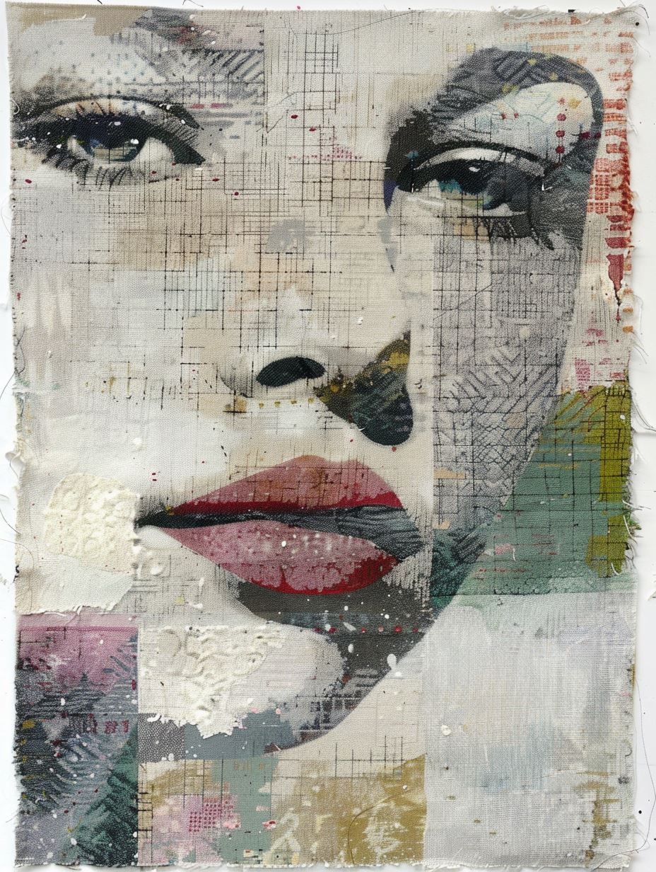 Fragmented Soul Mixed Media Portrait - Image 4