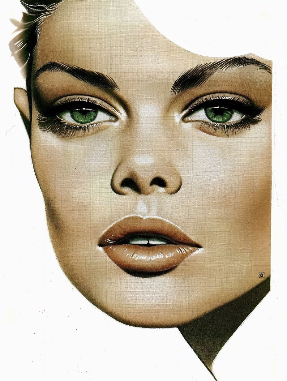 Vintage Glamour Beauty Illustrations - Image 3