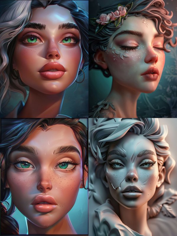 Ethereal Visions of Digital Femininity