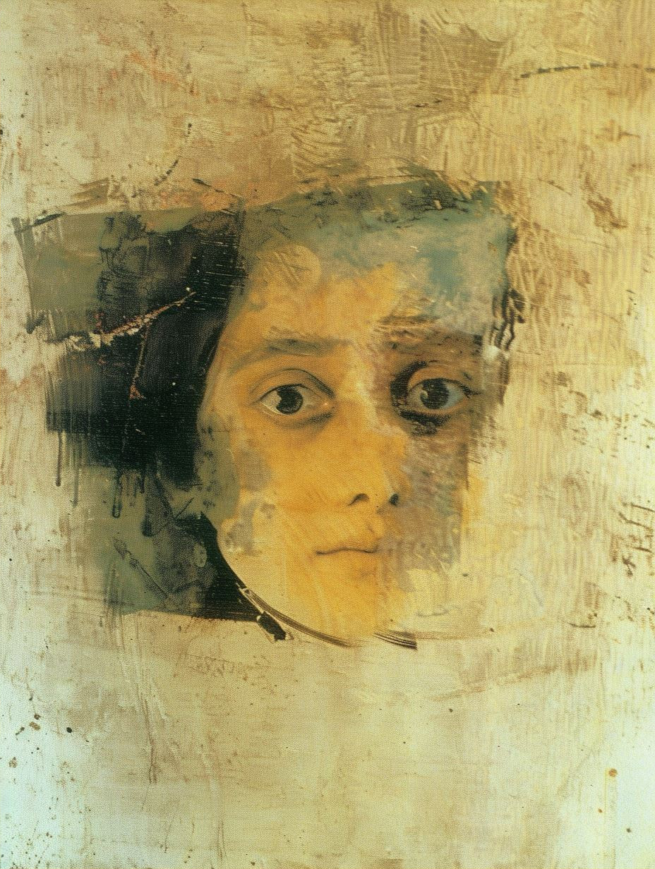 Ethereal Gaze in Golden Hues - Image 2