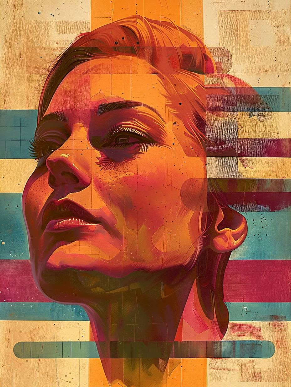 Vibrant Visions of Retro Elegance - Image 1