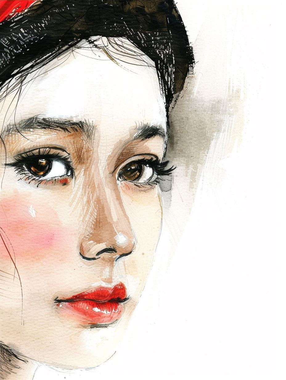 Ethereal Watercolor Female Portraits - Image 4