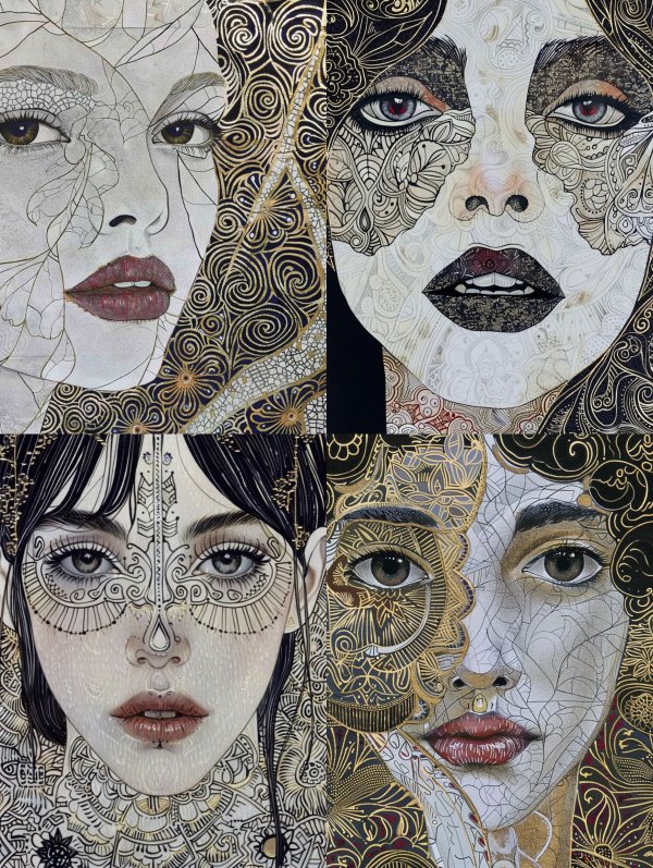 Intricate Ethereal Portraiture Art