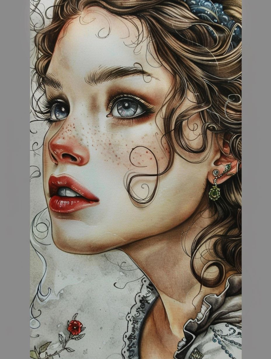 Ethereal Gazes of a Freckled Muse - Image 1