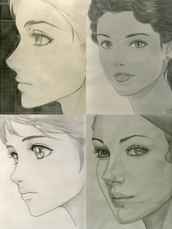 Anime and Realism Portrait Studies