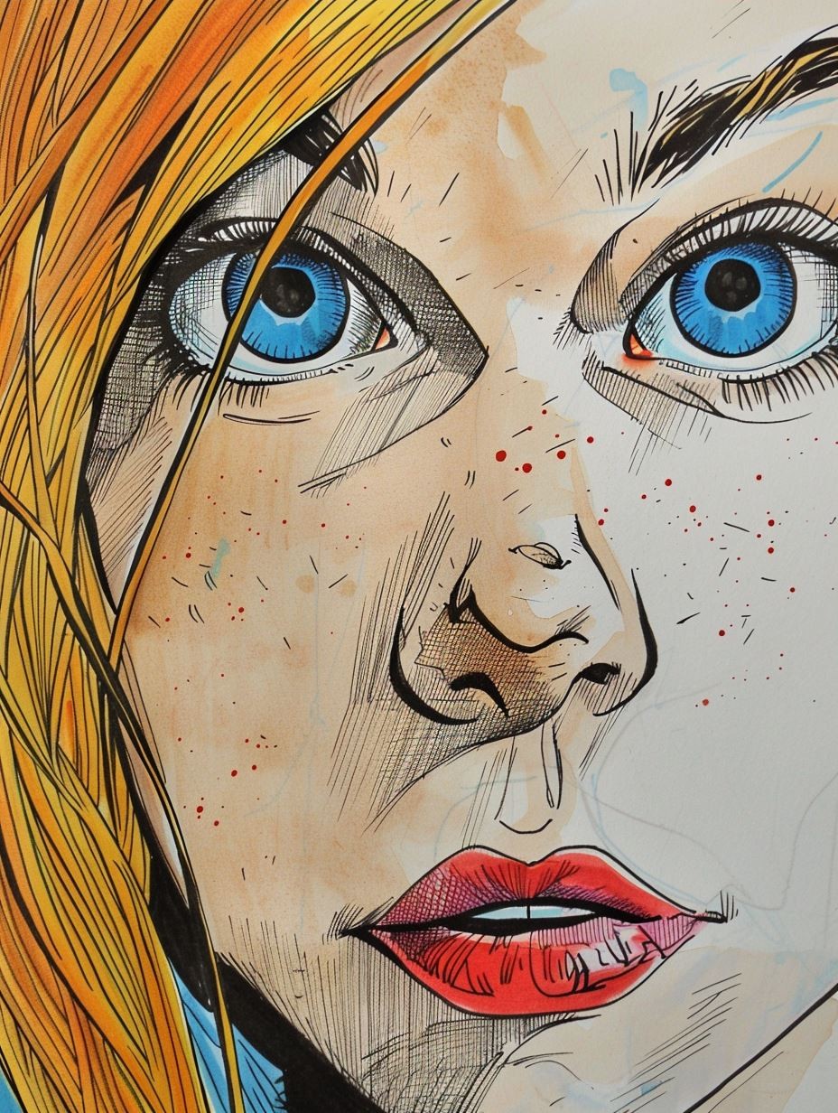 Ink and Wash Portrait - Image 3