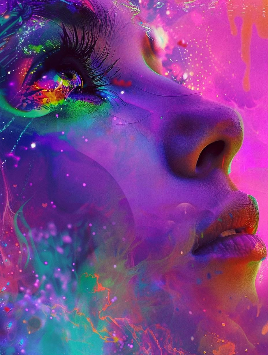 Neon Dreams in Liquid Color - Image 1