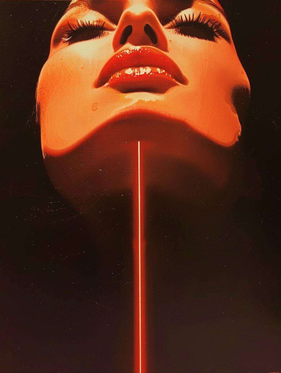Crimson Glow Cinematic Portrait - Image 3