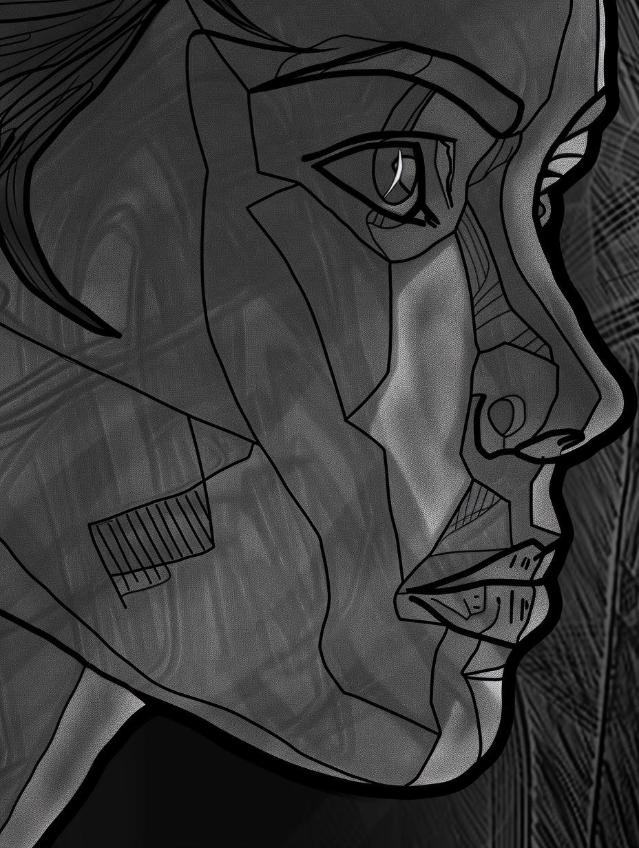 Fractured Glass Portrait Study - Image 2