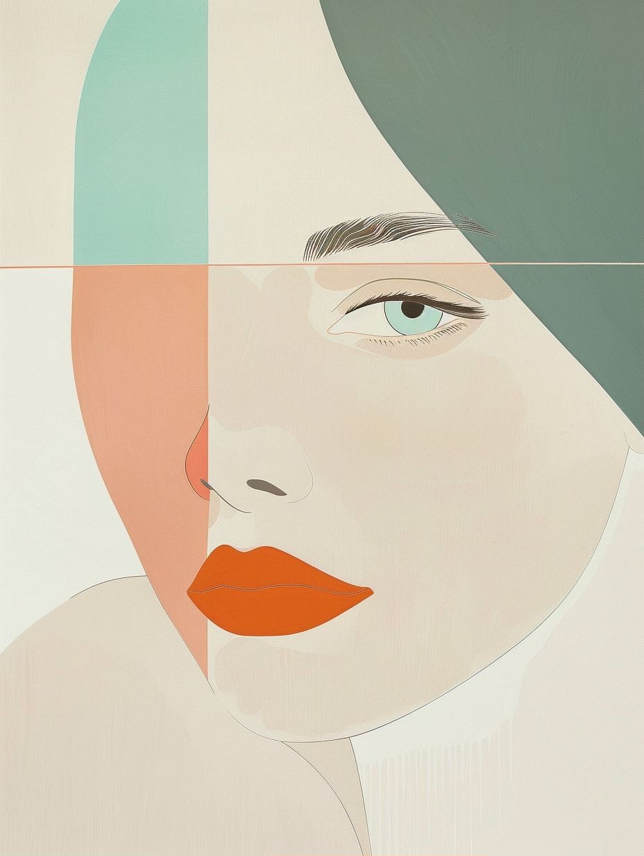 Minimalist Geometric Portrait Study
