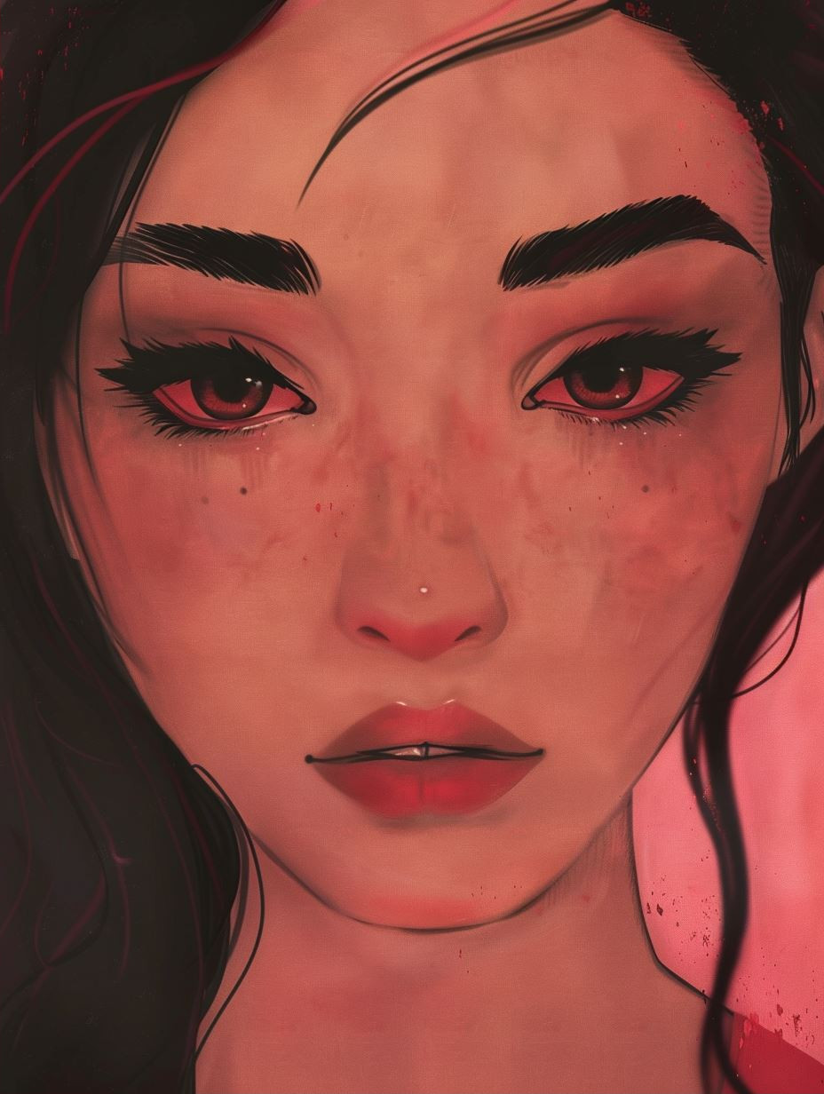 Moody Crimson Digital Portraiture - Image 2