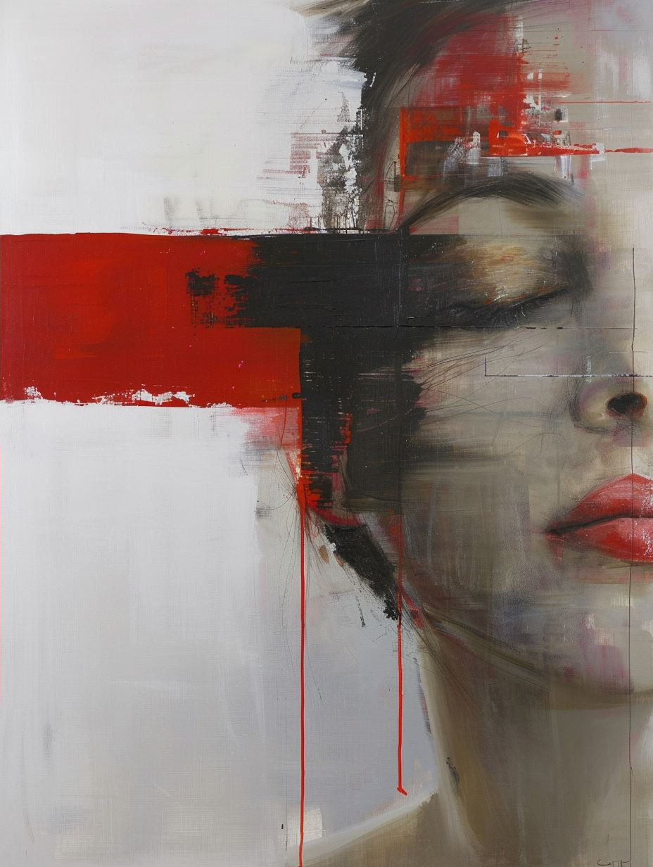 Fragmented Visions in Red - Image 2