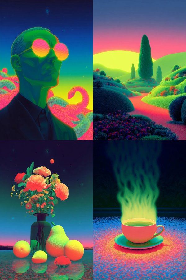 Neon Dreams Surrealist Collage