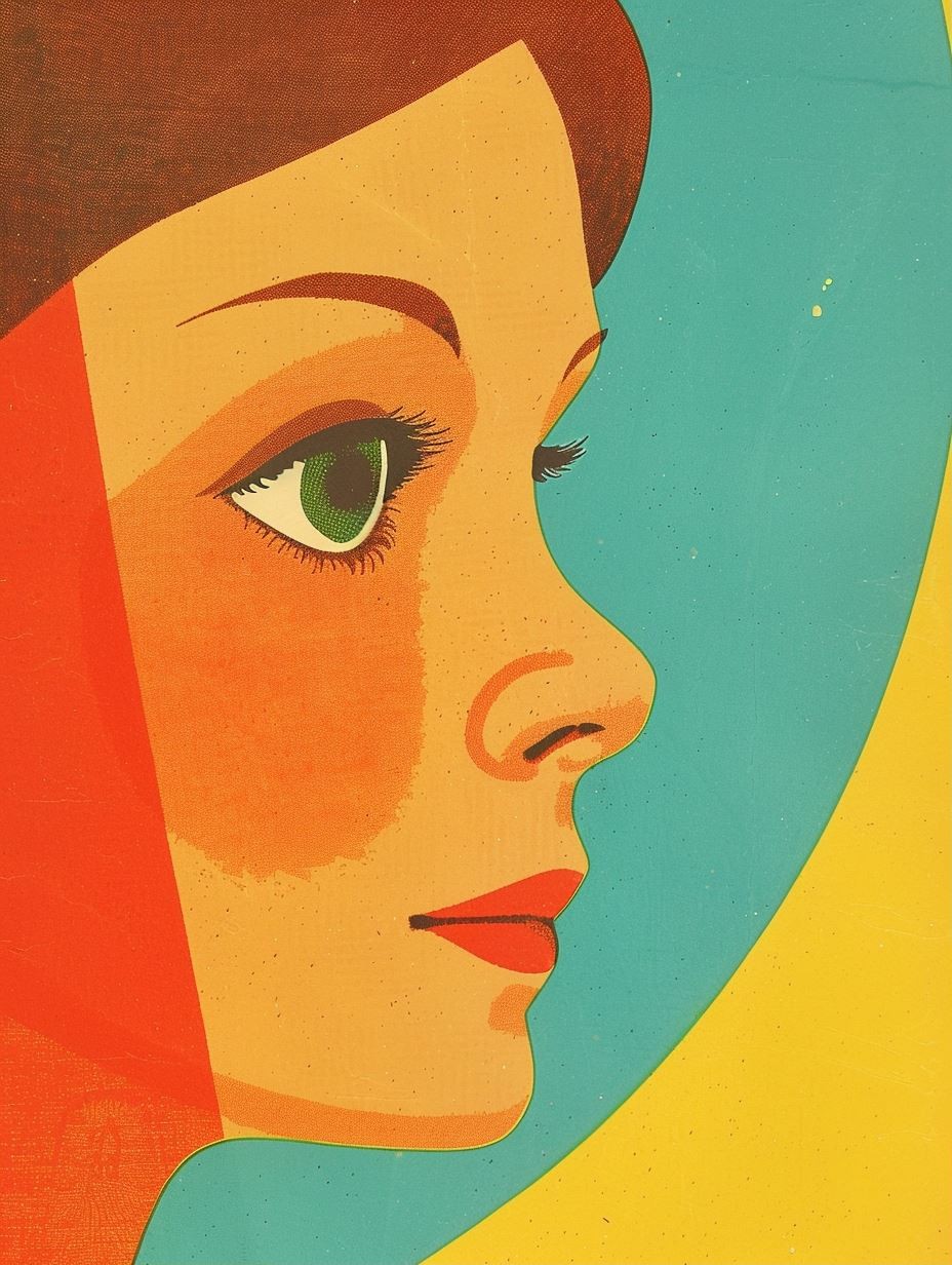 Retro Pop Art Portrait Study - Image 1