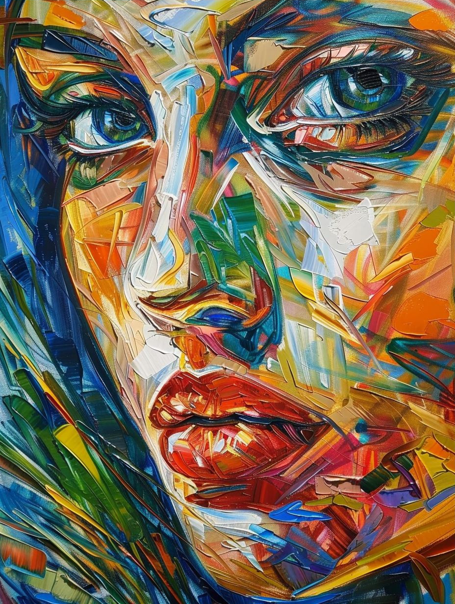 Vibrant Abstract Expressionist Portraits - Image 3